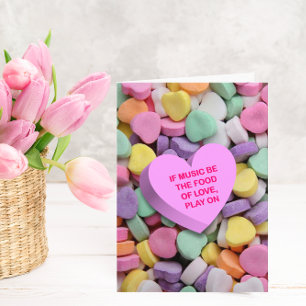 Candy Heart Poetry Valentine's Card