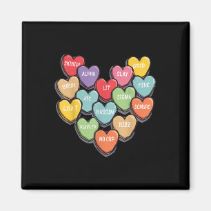 Candy Heart Slang Words Valentines Day For School, Magnet