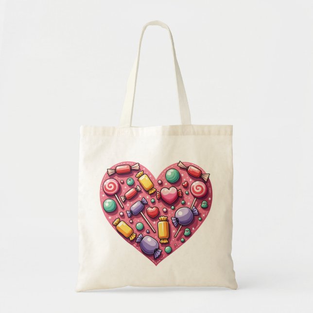 Candy Heart Tote Bag (Front)