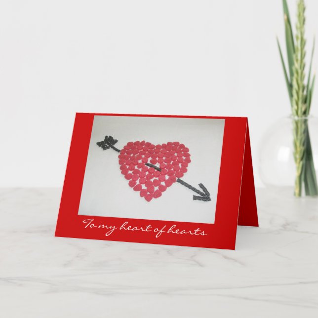 Candy Heart Valentine's Day Card (Front)