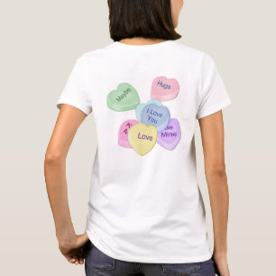 Candy Hearts and Text T-Shirt