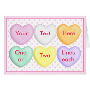 Candy Hearts, Conversation Hearts, Blank Cards