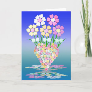 Candy hearts holiday card