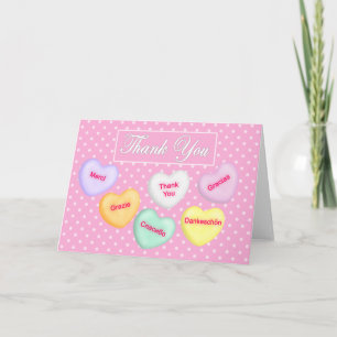 Candy Hearts, Languages, Thank You Cards, Greeting Card