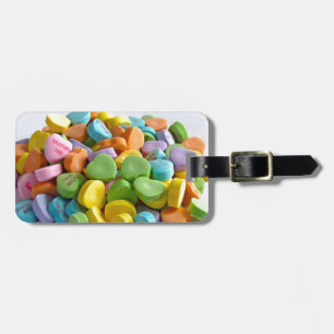 Candy Hearts Luggage Tag