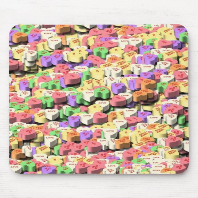 Candy Hearts Mouse Pad (Front)