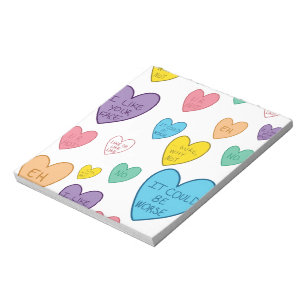 Candy Hearts Notepad