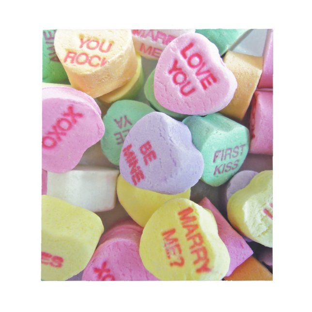 Candy Hearts Notepad (Front)