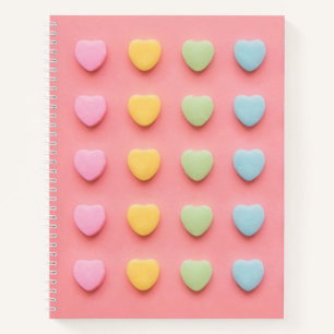 Candy Hearts Portrait Notebook