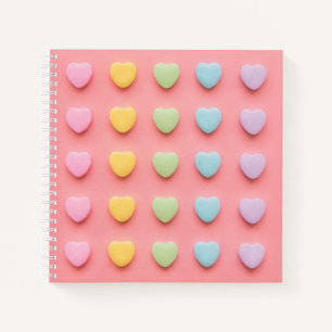 Candy Hearts Portrait Notebook
