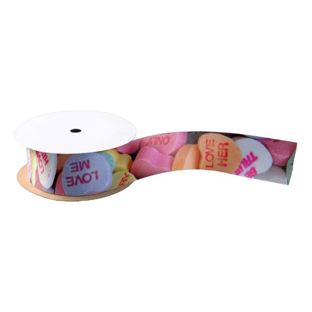 Candy Hearts Ribbon Satin Ribbon (Spool)