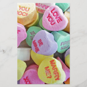 Candy Hearts Stationery