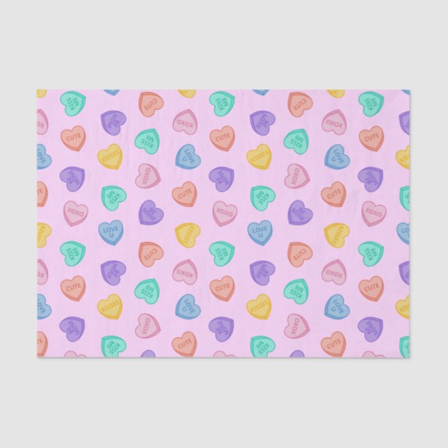 Candy Hearts Tissue Paper (Front)
