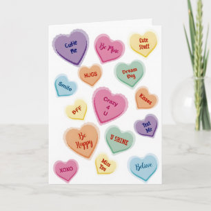 Candy Hearts Valentine Card