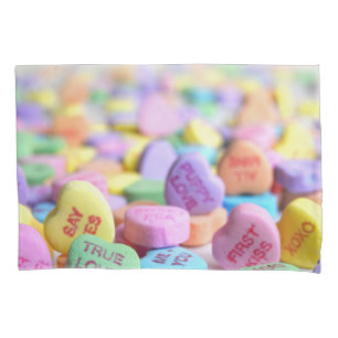 Candy Hearts Valentine Pillowcase