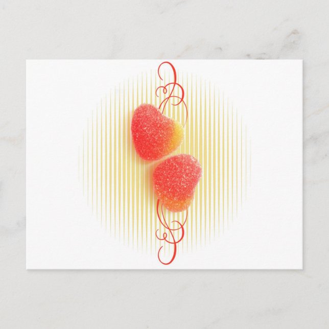 CANDY HEARTS VALENTINE'S DAY GIFT HOLIDAY POSTCARD (Front)