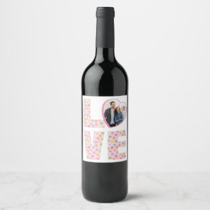 Candy Hearts Valentine's Day Wine Label Sticker