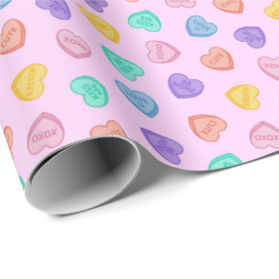 Candy Hearts Wrapping Paper