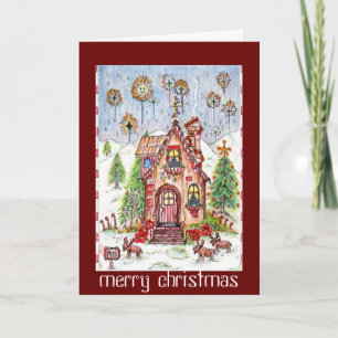 Candy House Christmas card