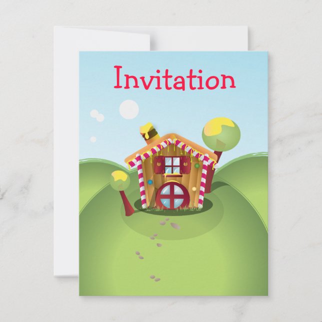 Candy House on the Hill Invitation (Front)