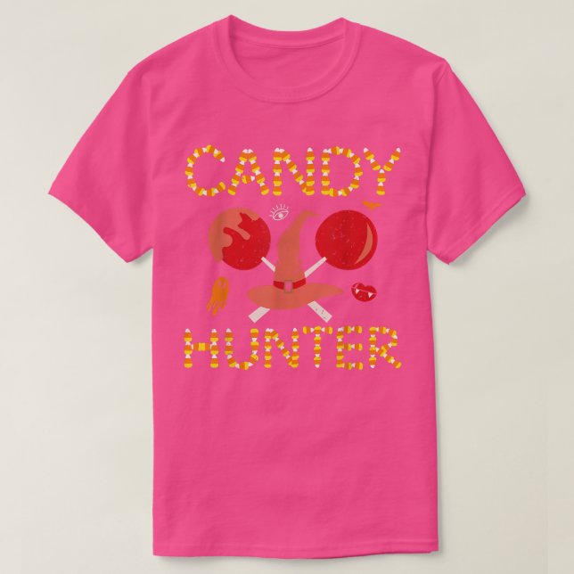 Candy Hunter Halloween Funny 314 T-Shirt (Design Front)