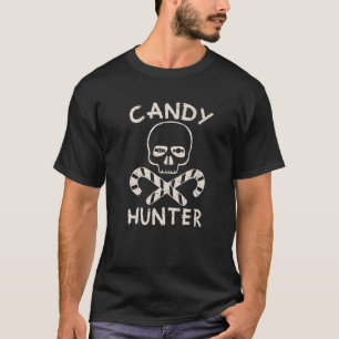Candy Hunter Skull Halloween Funny T-Shirt