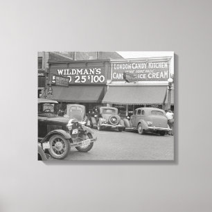 Candy & Ice Cream Shop, 1938 Canvas Print