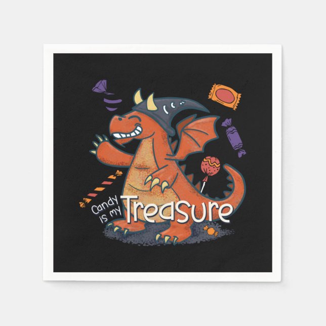 Candy is My Treasure Dragon Napkin (Front)