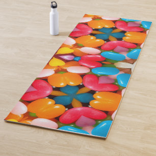 Candy Jelly Beans Turquoise Yoga Mat