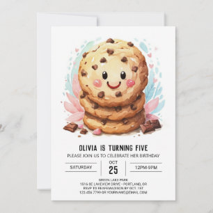 Candy Kids Modern Cookies Birthday Invitation