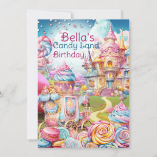 Candy Land House Birthday Invitation