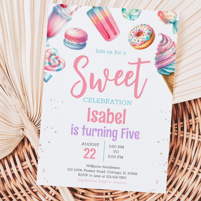 Candy Land Sweet Birthday Invitation (Creator Uploaded)