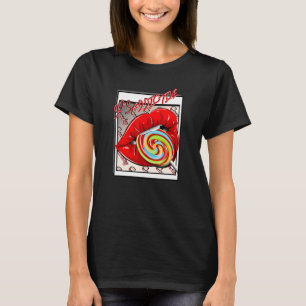 Candy Lips Lollipop Men Women Hip Hop  Idea T-Shirt