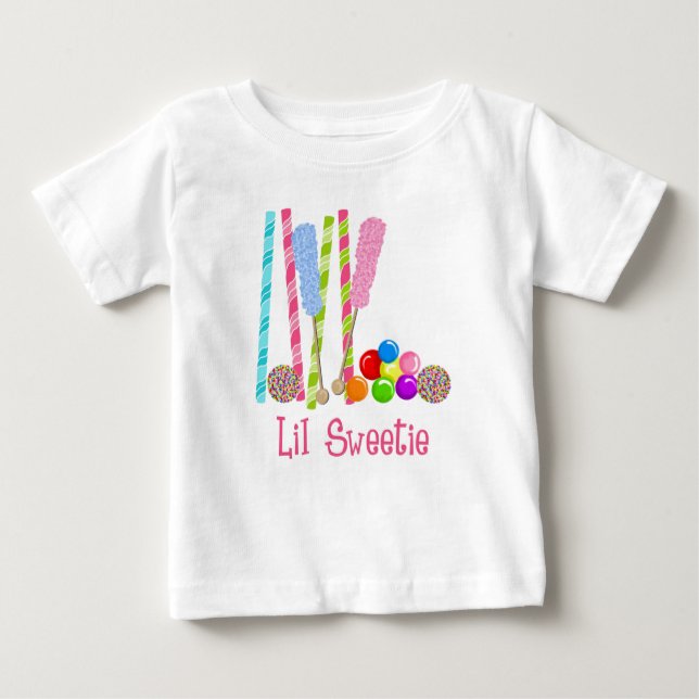 Candy, Lollipops and Gumballs Oh My Baby T-Shirt (Front)