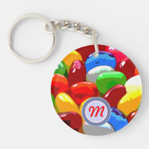 candy monogram key ring