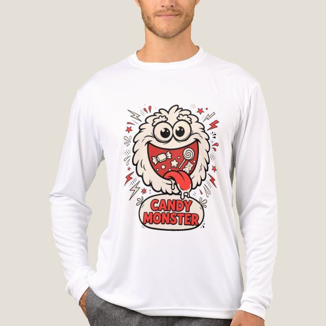 Candy Monster Cute Halloween Tee (Front)