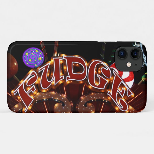 Candy Neon "FUDGE" Sign Case-Mate iPhone Case (Back (Horizontal))