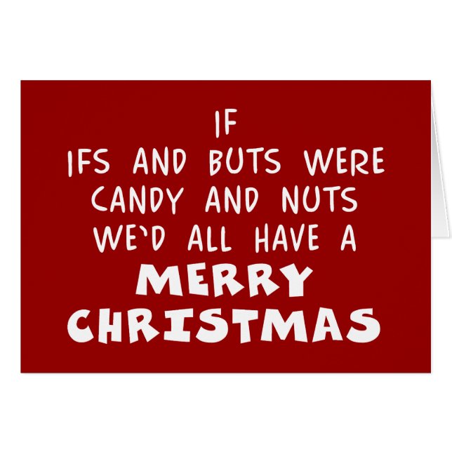 Candy & Nuts Merry Christmas - Humour Gift (Front Horizontal)