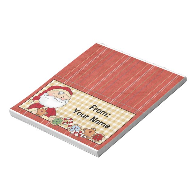 Candy or Holiday Treats Bag Topper Notepad (Rotated)