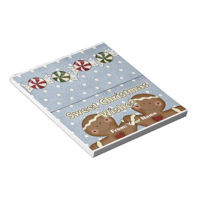 Candy or Holiday Treats Bag Topper Notepad (Angled)