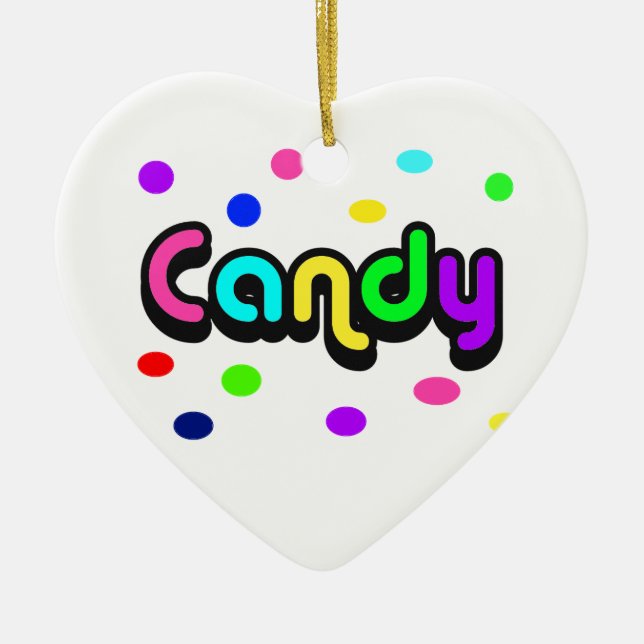Candy-ornament Ceramic Tree Decoration (Front)