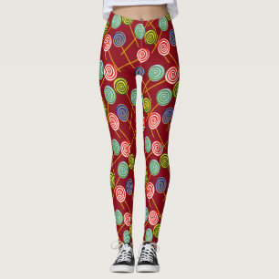 Candy pattern   Lollies pattern   lollipop 10 Leggings