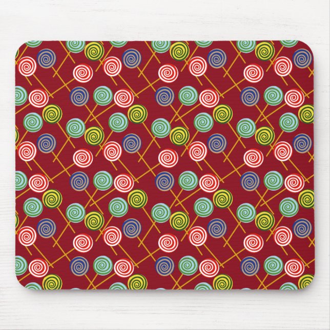 Candy pattern | Lollies pattern | lollipop 10 Mouse Pad (Front)