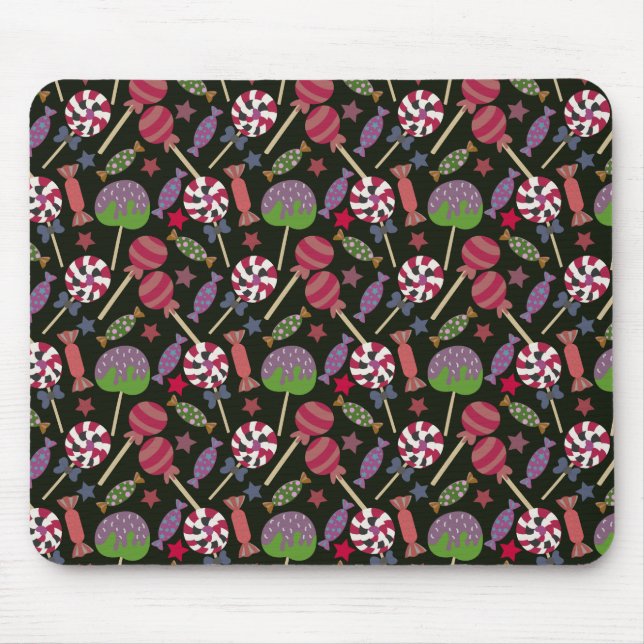 Candy pattern | Lollies pattern | lollipop 16 Mouse Pad (Front)