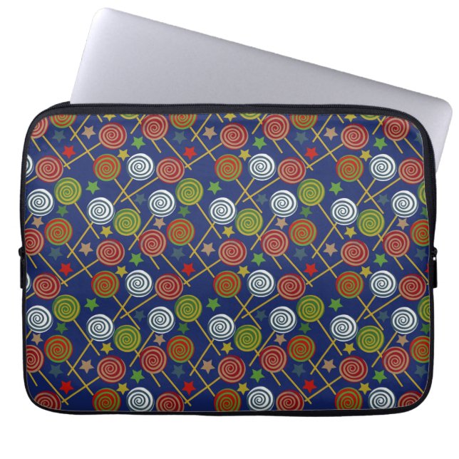 Candy pattern | Lollies pattern | lollipop 17 Laptop Sleeve (Front)