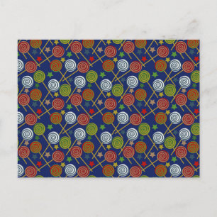 Candy pattern Lollies pattern lollipop 17 Postcard