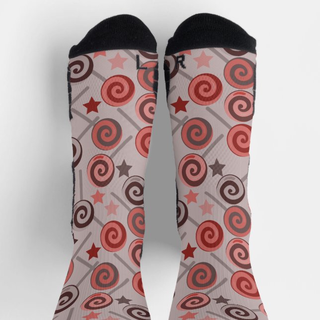 Candy pattern | Lollies pattern | lollipop 18 Case Socks (Top)