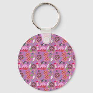 Candy pattern Lollies pattern lollipop 19 Key Ring