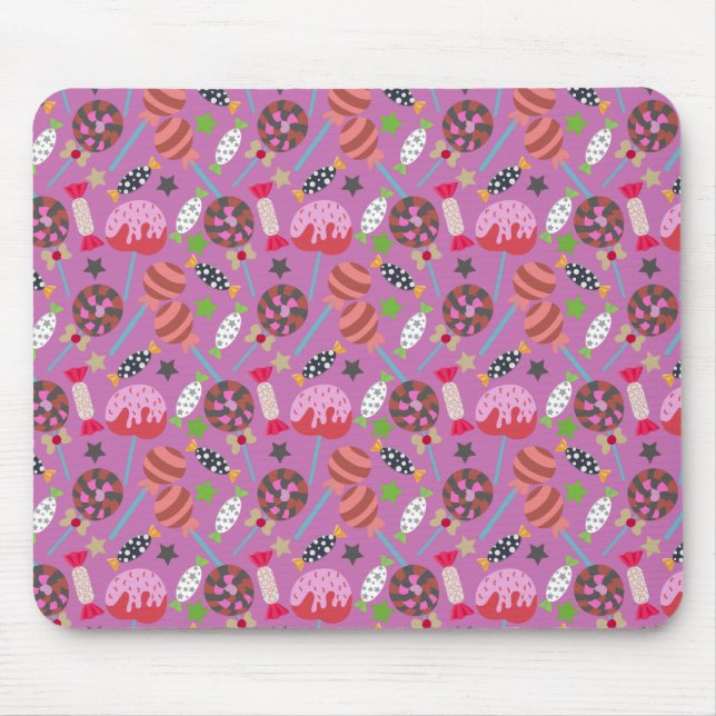 Candy pattern | Lollies pattern | lollipop 19 Mouse Pad (Front)
