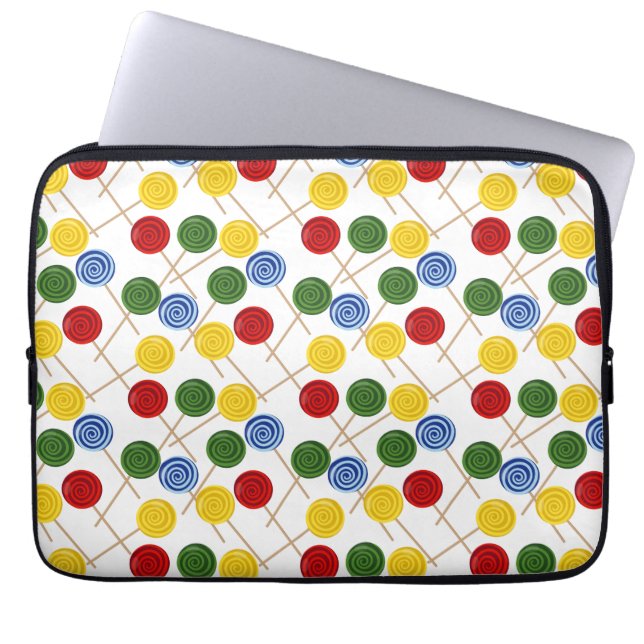 Candy pattern | Lollies pattern | lollipop 21 Laptop Sleeve (Front)